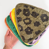 Triangle Potholder - Celeste - Faded Black - Khaki