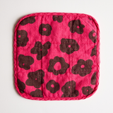 Potholder  - Celeste in Grass & Hot Pink