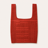 Foldie Tote - Triangles in Coral & Red Gold