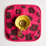 Potholder  - Celeste in Grass & Hot Pink