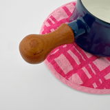 Circle Potholder - Darby - Barbie Pink - Tea Rose