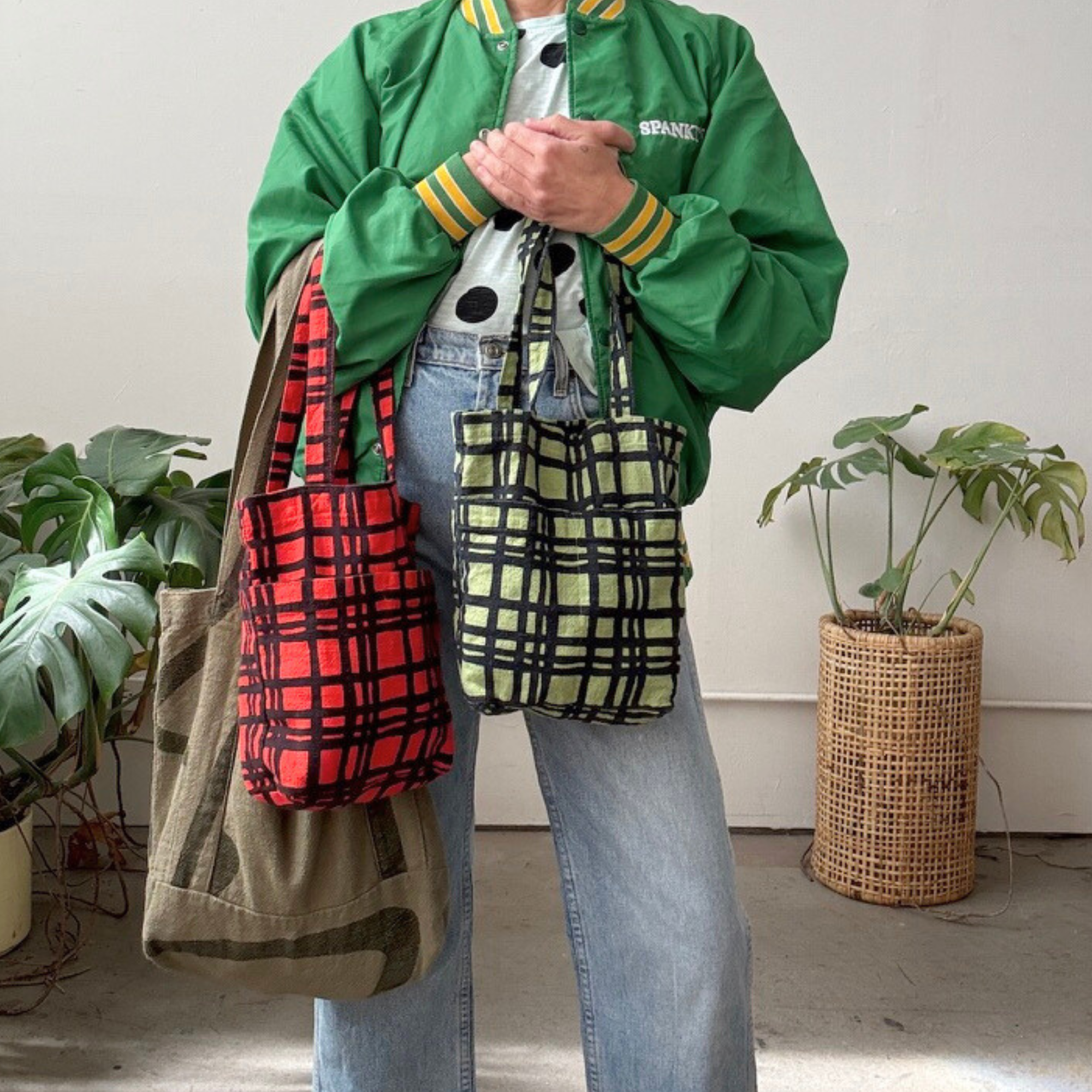 The Medium Sloppy Tote - Ziggy - Khaki - Olive