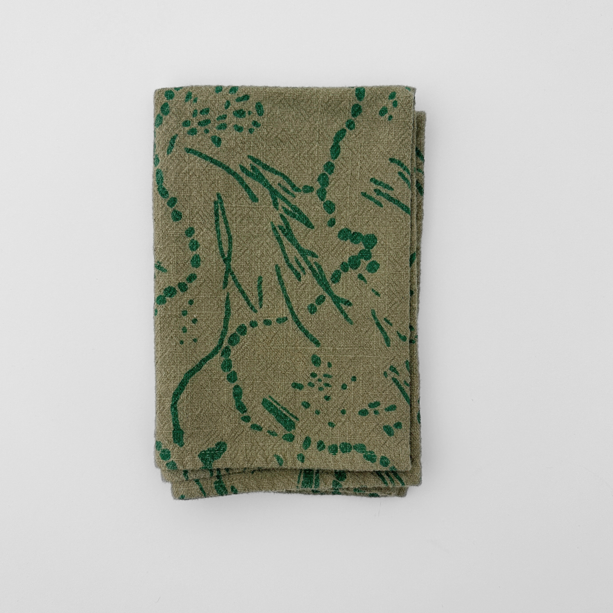 Tea Towel - Drape - Circus Green - Khaki
