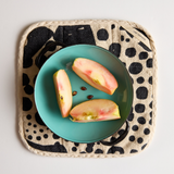 Potholder  - Dottie in Faded Black & Natural