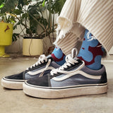 Dottie Crew - Blue Maroon