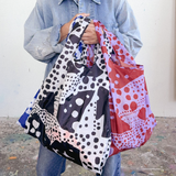 Foldie Tote - Dottie in Hot Violet & Dark Red