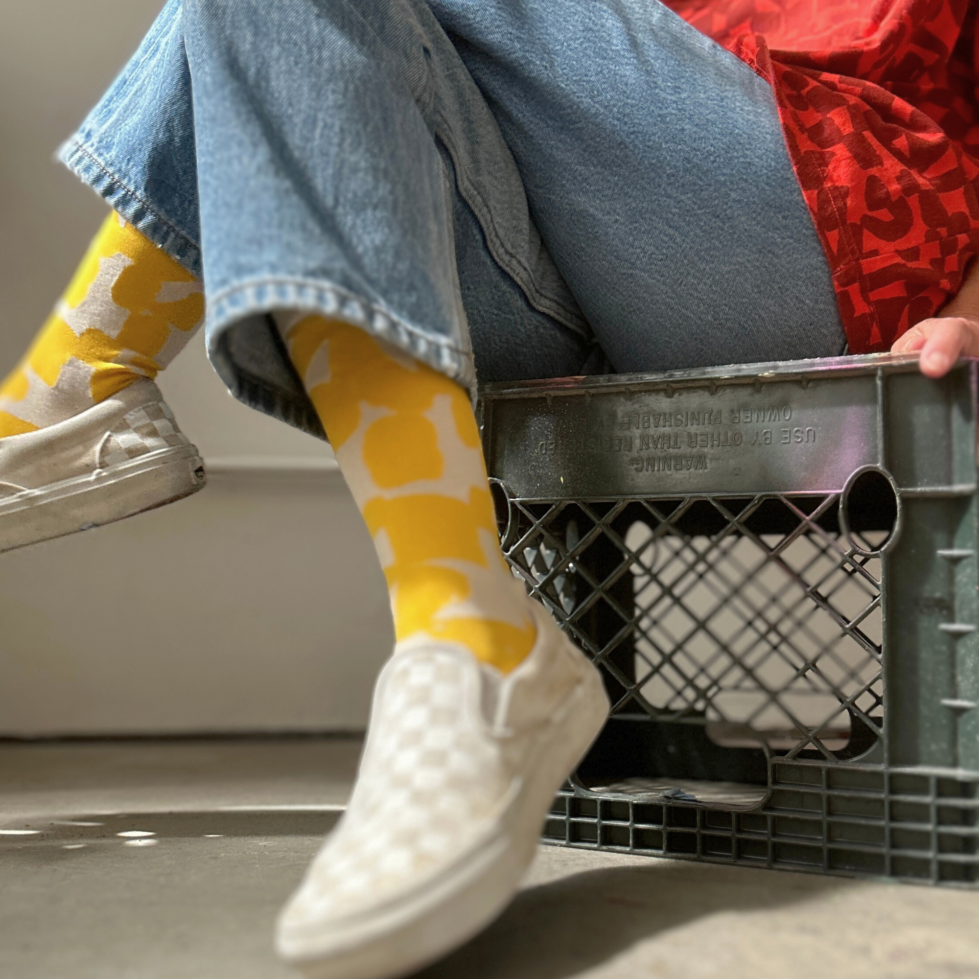 Checks Crew - Yellow Mustard & Natural