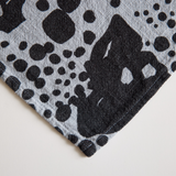 Tea Towel  - Dottie in Faded Black & Fog Blue