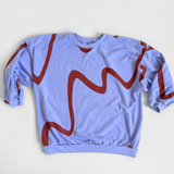 The Stevie Sweatshirt - Ziggy in Brick & Lilac Pop