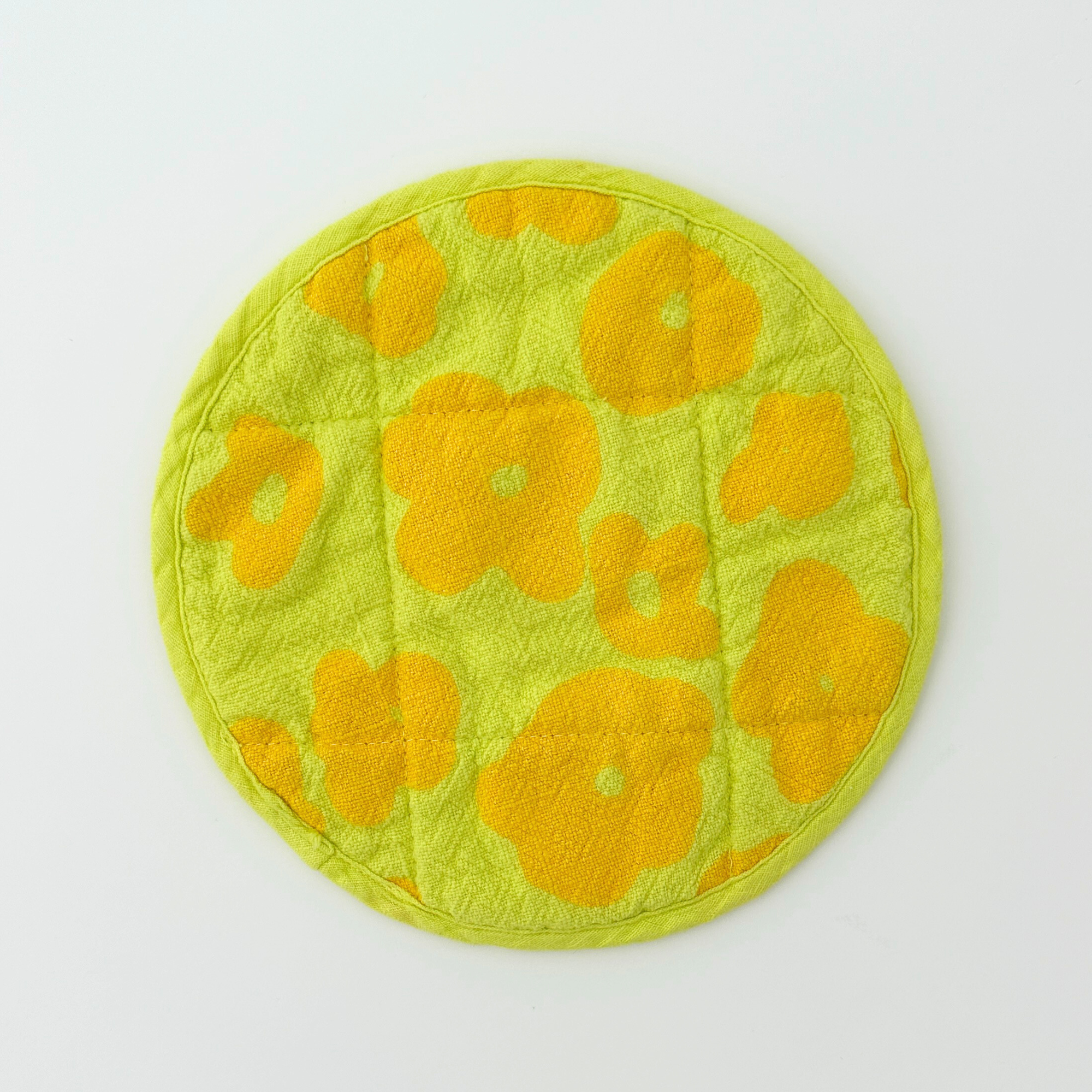Circle Potholder - Celeste - Yellow - Super Lime