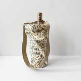 The Wine Tote - Dashes & Moons - Warm Grey - Natural