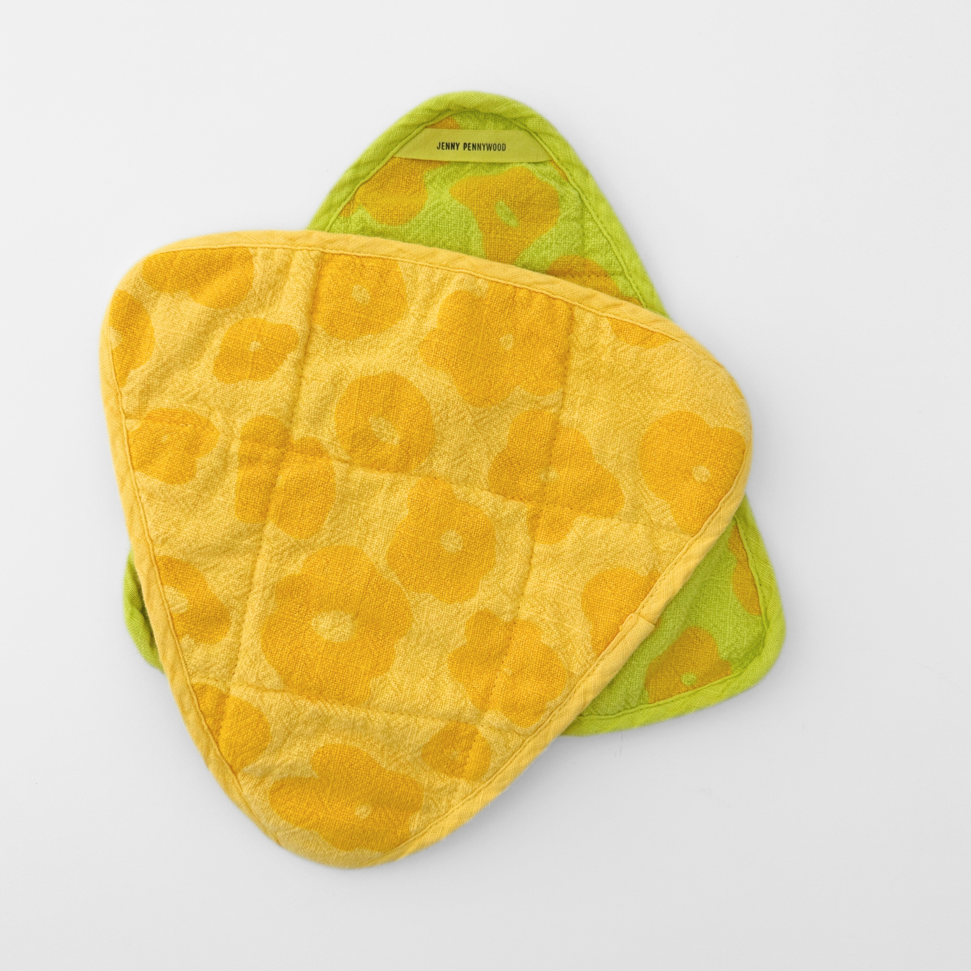 Triangle Potholder - Celeste - Yellow - Super Lime