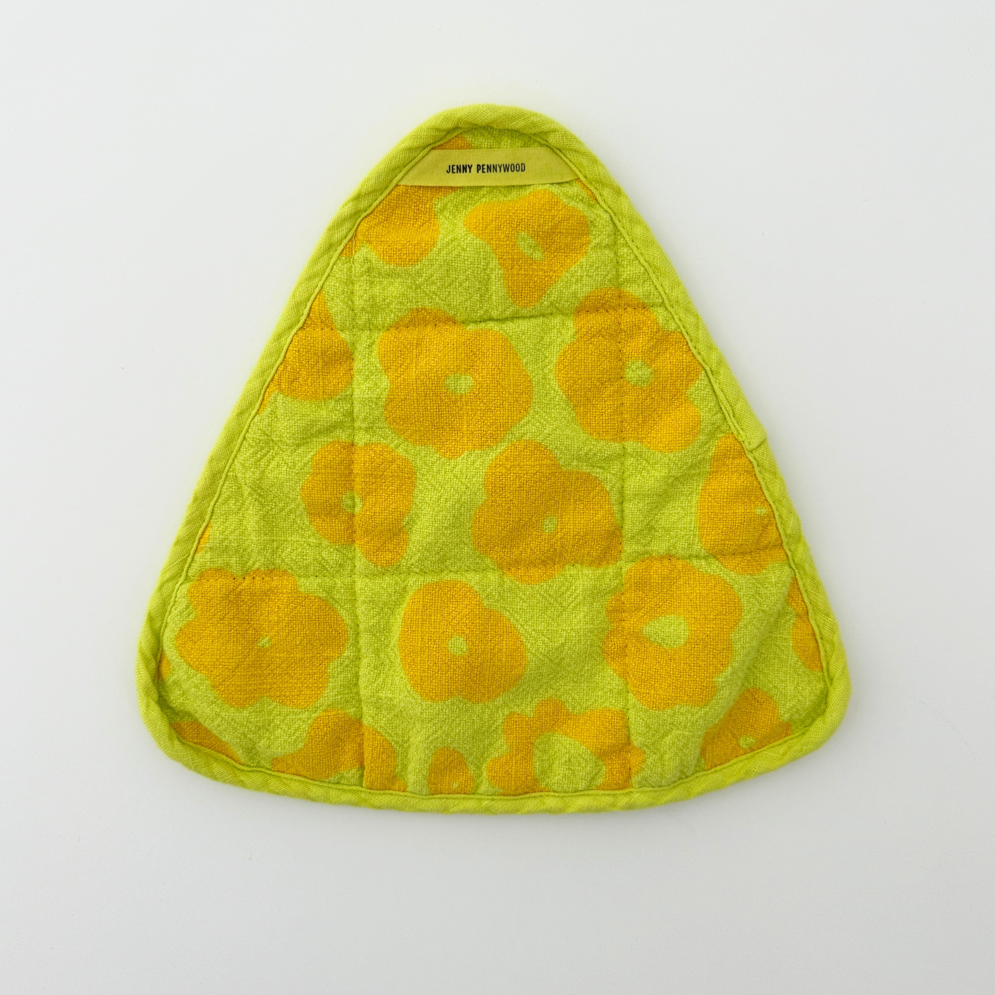 Triangle Potholder - Celeste - Yellow - Super Lime