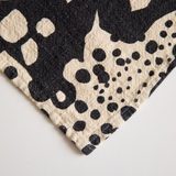 Tea Towel - Dottie - Faded Black - Natural