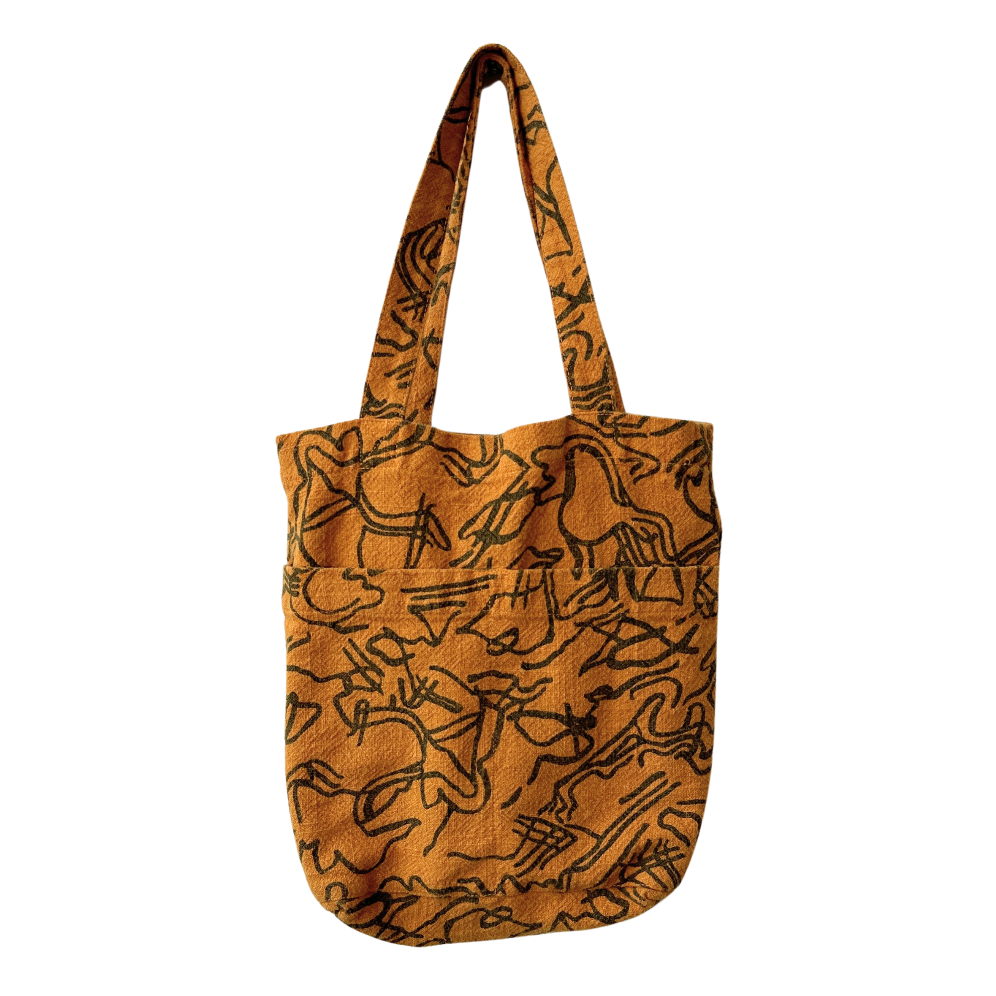 The Petite Tote - Stream - Warm Gray - Deep Gold