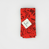 Everyday Napkins - Dashes & Moons - Warm Grey - Tomato