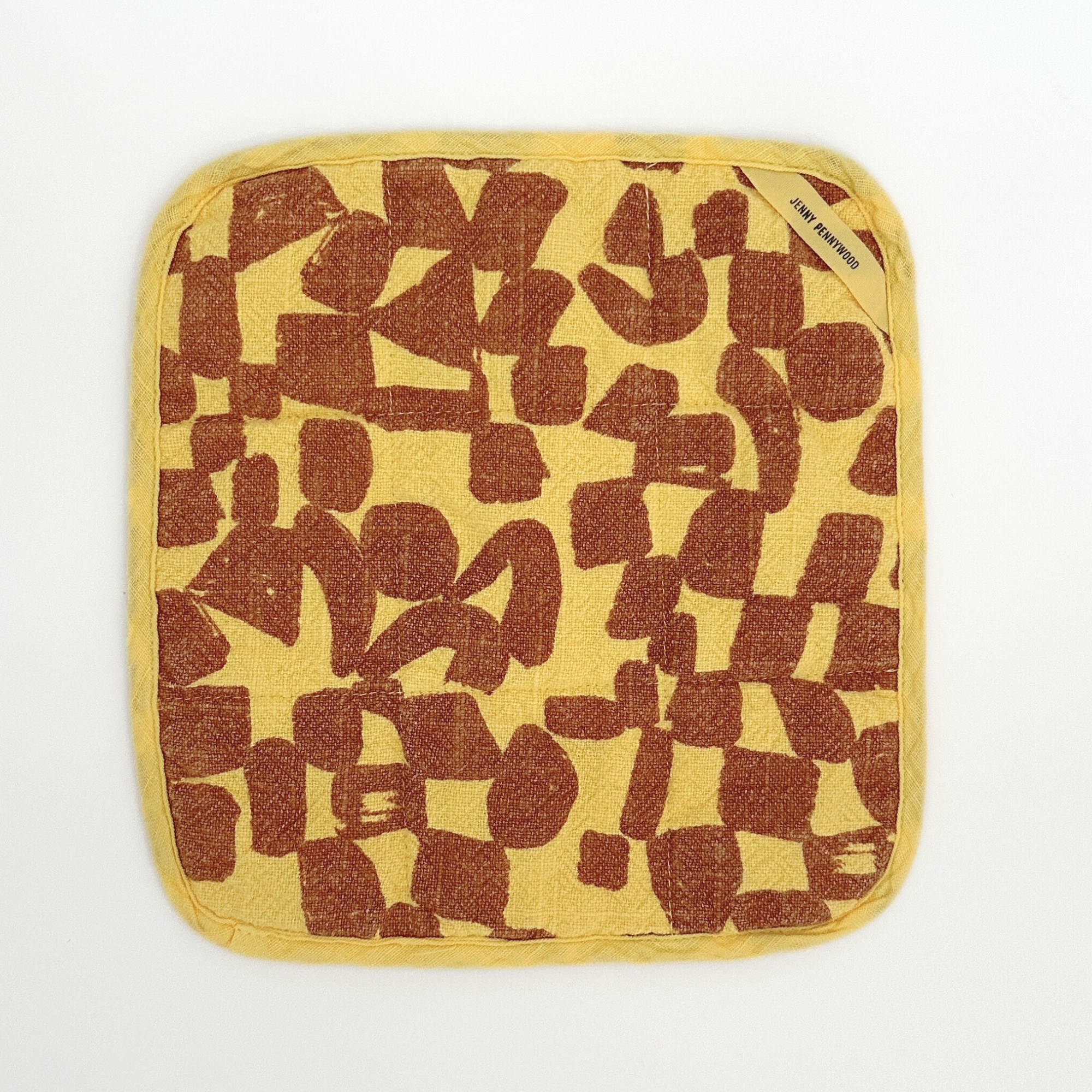 Potholder - Checks - Amber - Sun