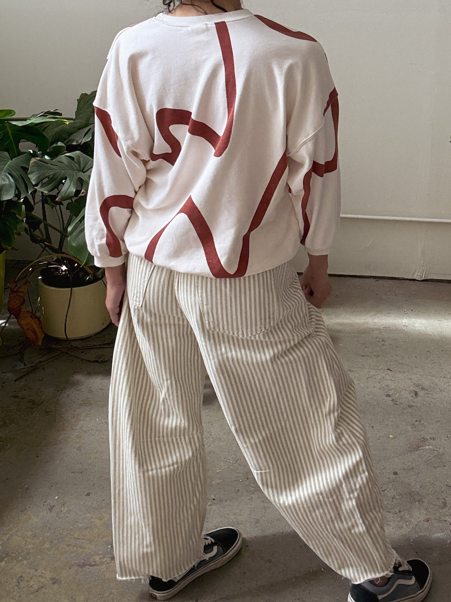 The Stevie Sweatshirt - Ziggy in Brick & Natural
