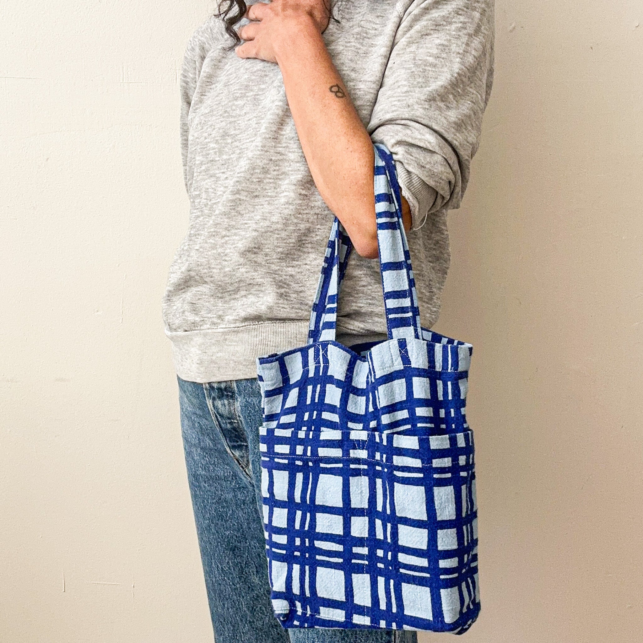 The Petite Tote - Darby - Cobalt - Steele Blue