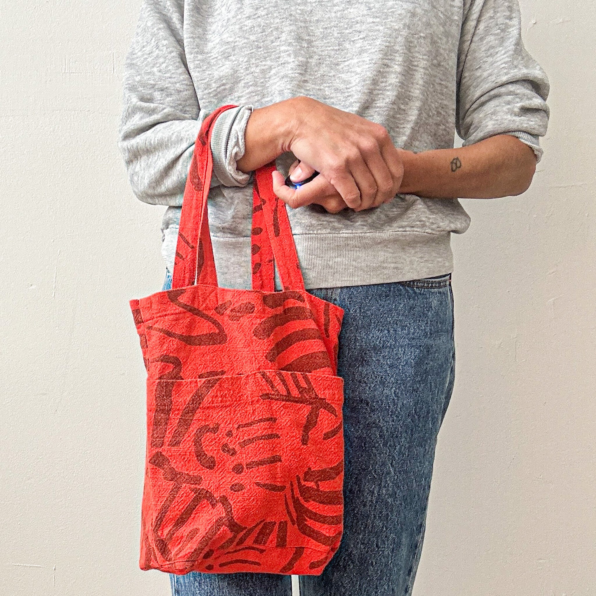 The Petite Tote - Fold - Copper - Tomato