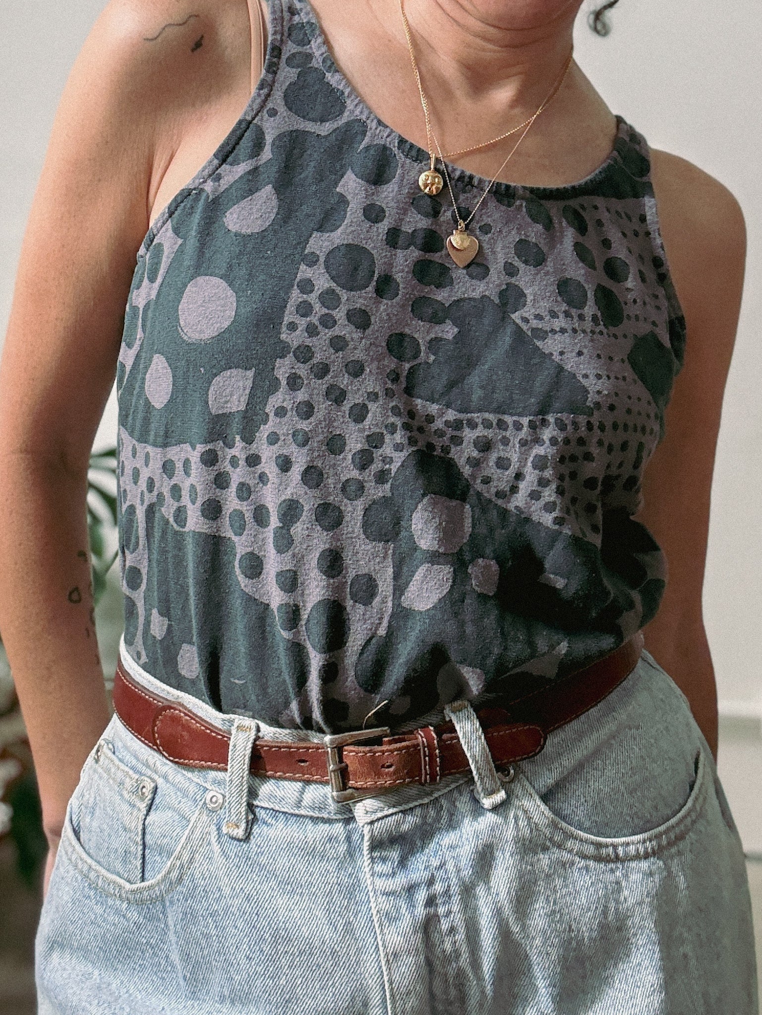 Tank Top - Dottie - Faded Black & Coal – JENNY PENNYWOOD