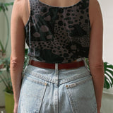 Tank Top - Dottie - Faded Black & Coal