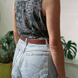 Tank Top - Dottie - Faded Black & Coal