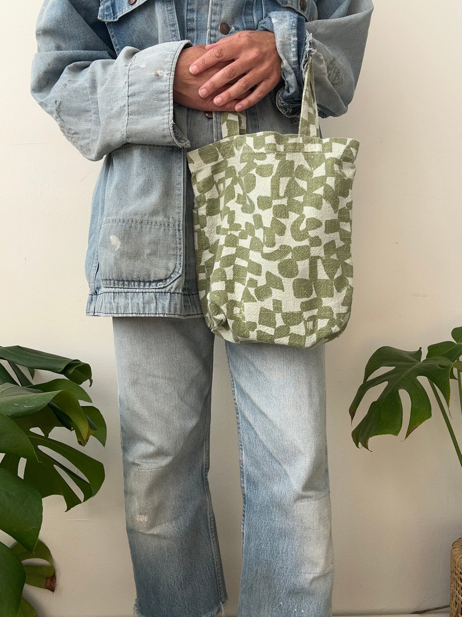 The Petite Tote - Checks - Matcha - Sage