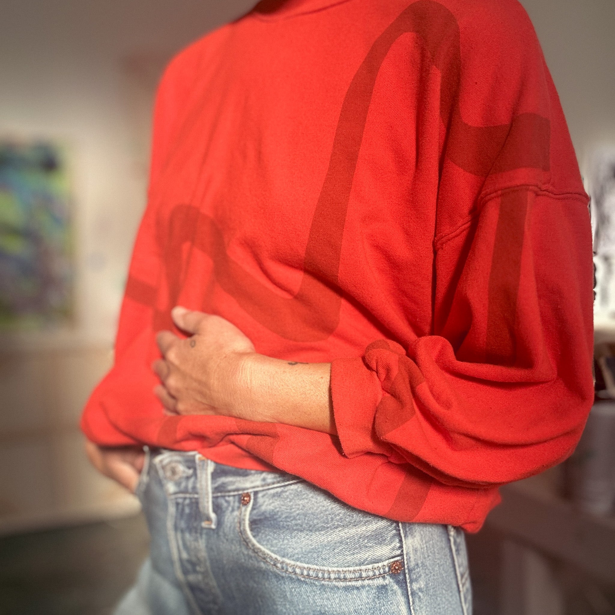 The Stevie Sweatshirt - Ziggy in Tomato