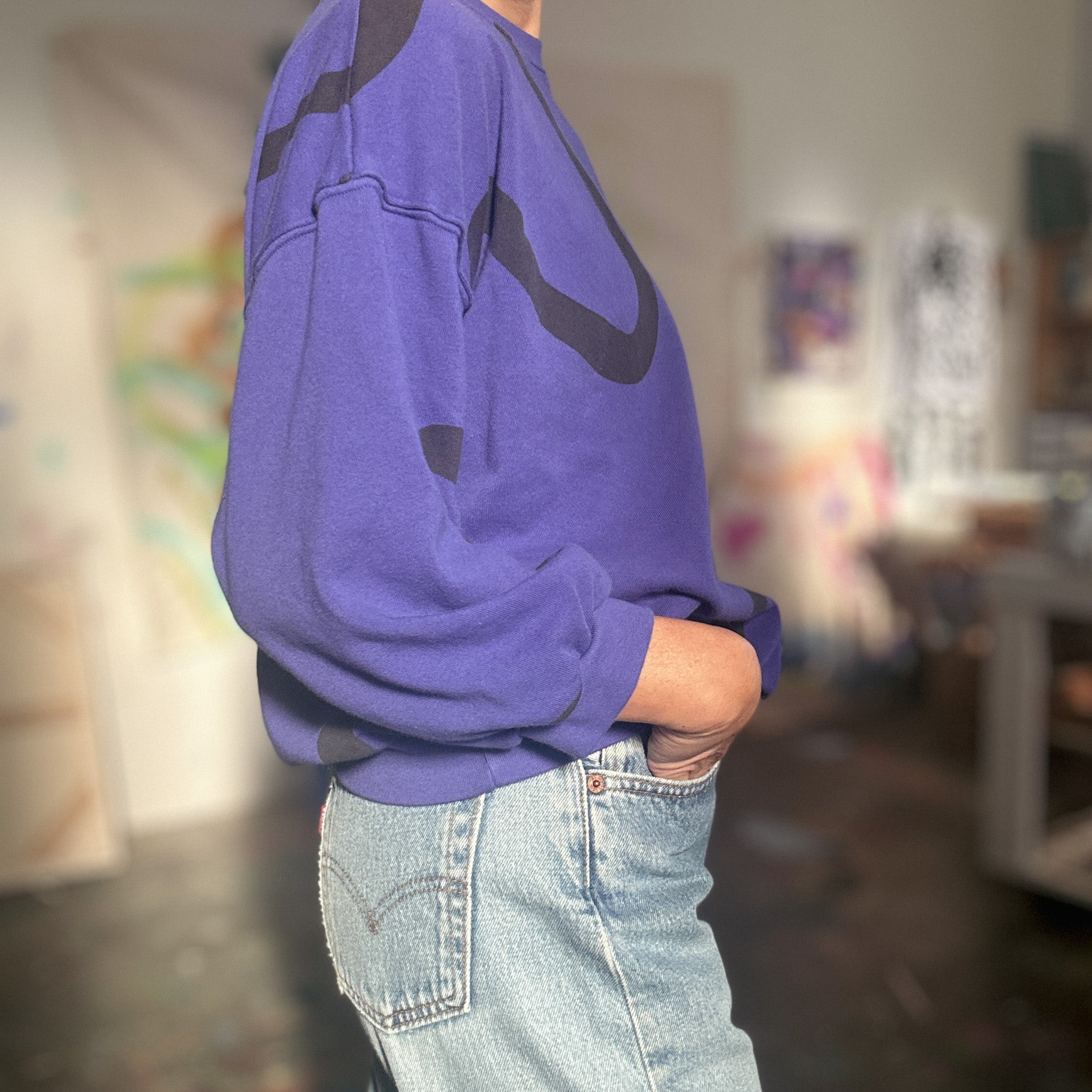 The Stevie Sweatshirt - Ziggy in Rave Blue