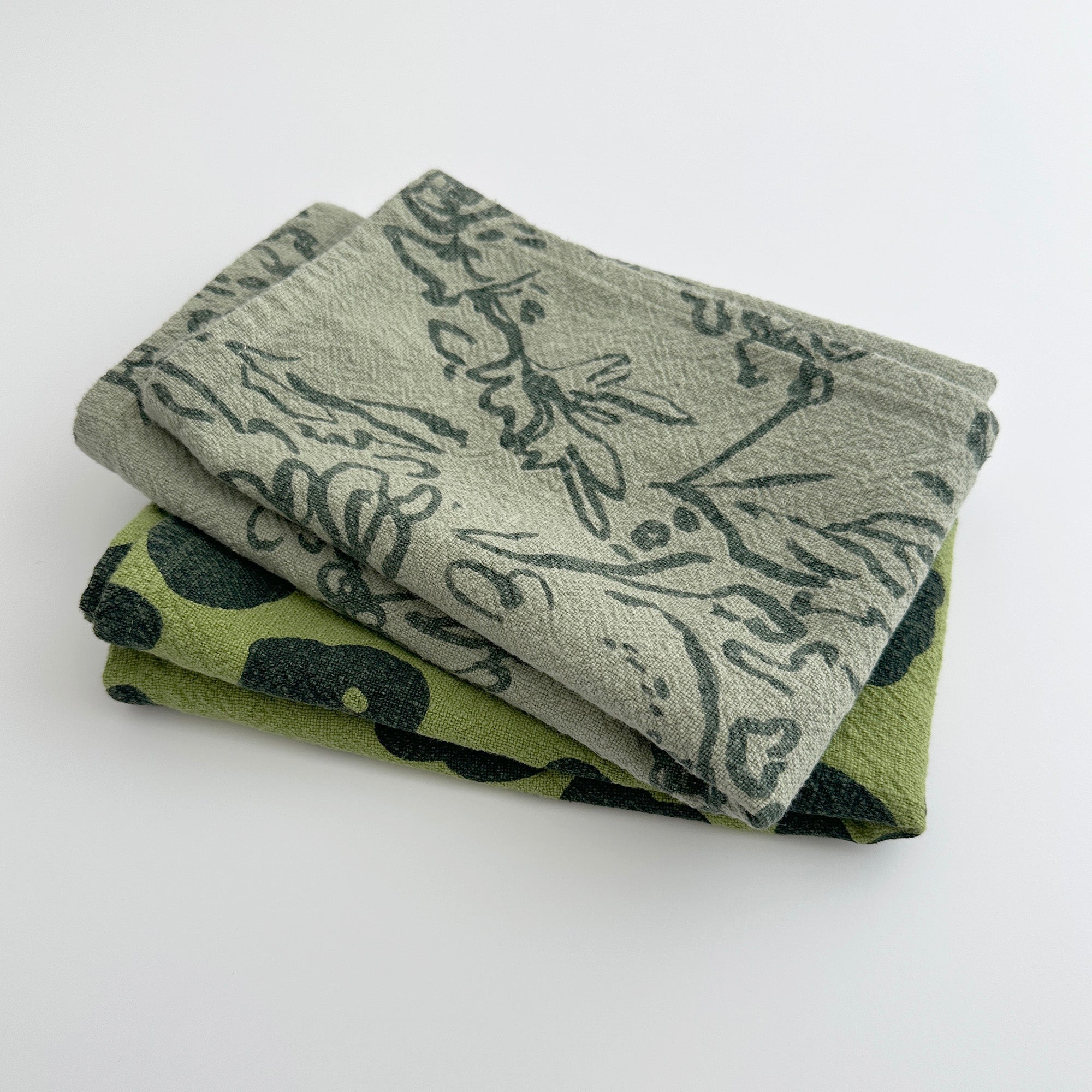 Tea Towel - Lattice - Pine - Sage