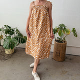 Nap Dress - Checks - Amber - Vanilla