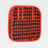 Potholder - Triangles - Midnight - Tomato
