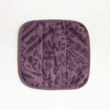 Potholder - Dashes & Moons - Charcoal - Misty Mauve