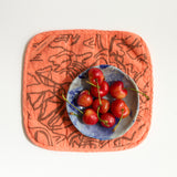 Potholder - Stream - Clay - Orange Bang
