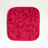 Potholder - Dashes & Moons - Brick - Hot Pink