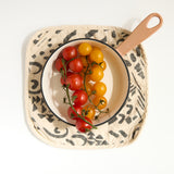 Potholder - Dashes & Moons - Charcoal  - Cream