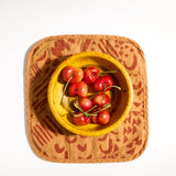 Potholder - Dashes & Moons - Brick - Deep Gold