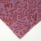 Tea Towel - Dashes & Moons - Brick - Misty Mauve