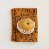 Tea Towel - Dashes & Moons - Charcoal  - Deep Gold