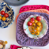 Potholder - Dashes & Moons - Brick - Hot Pink