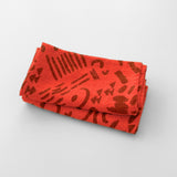 Everyday Napkins - Dashes & Moons - Warm Grey - Tomato