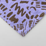 Tea Towel - Dashes & Moons - Warm Grey - Lilac Pop