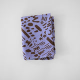 Tea Towel - Dashes & Moons - Warm Grey - Lilac Pop