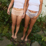 High Waist Under Things - Checks - Dusty Pink