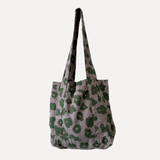 The Medium Sloppy Tote - Celeste - Grass - Walnut
