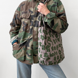 The Medium Sloppy Tote - Celeste - Grass - Walnut