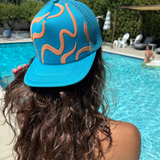 Trucker Hat - River - Caramel - Aquamarine