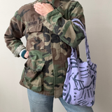 The Petite Tote - Fold - Slate - Lilac Pop