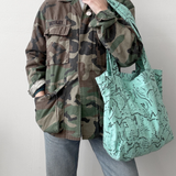 The Medium Sloppy Tote - Drape - Pine - Pool